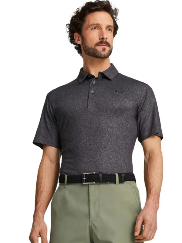 Men Puma Shirts< Cloudspun Primary Golf Polo - Black