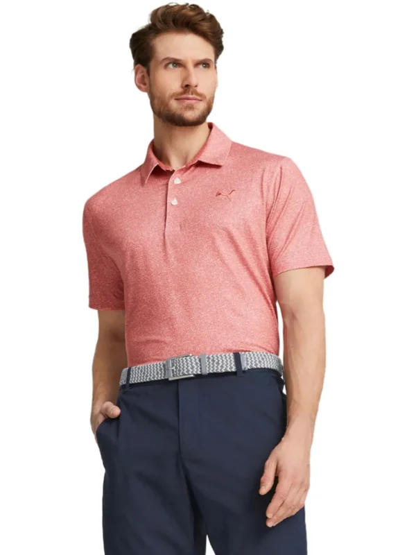 Men Puma Shirts< Cloudspun Primary Golf Polo - Heartfelt