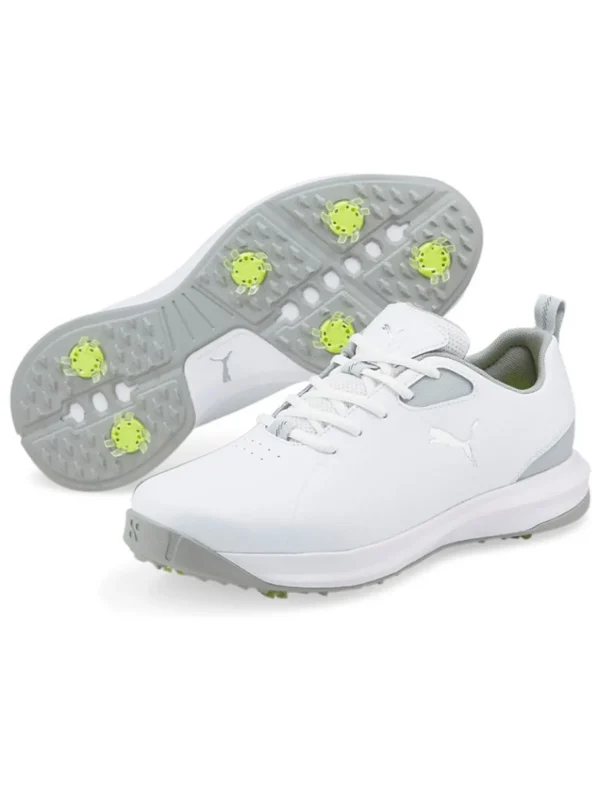 Men Puma Mens Golf Shoes< Fusion Fx Wide Golf Shoes - White/ Silver/High Rise