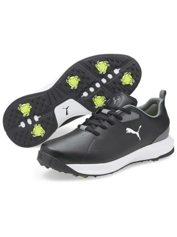 Men Puma Mens Golf Shoes< Fusion Fx Wide Golf Shoes - Black/ Silver/Quiet Shade