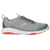 Men Puma Mens Golf Shoes< Fusion Pro Wide Golf Shoes - Cool Mid Grey/ Silver/Red Blast