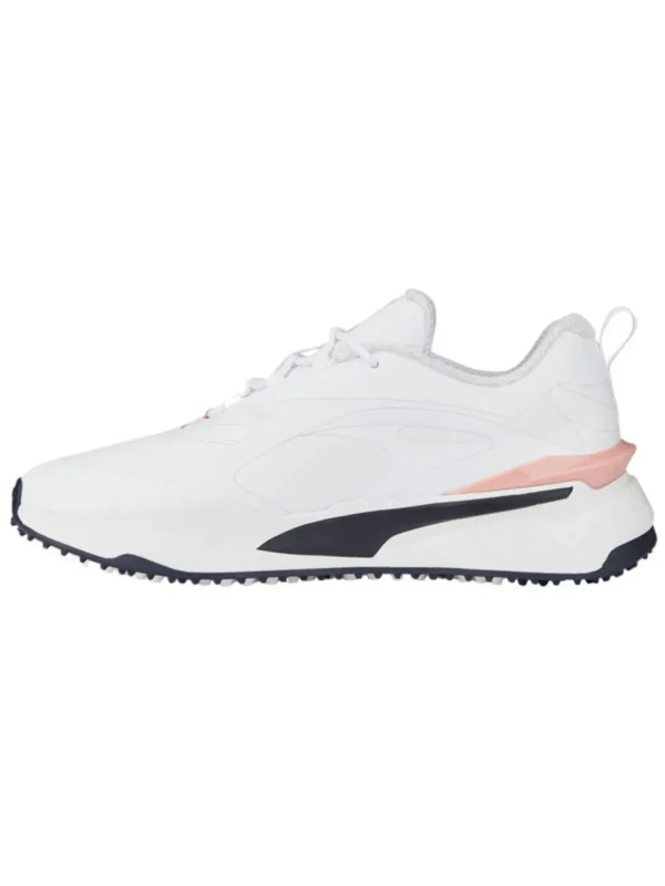 Men Puma Mens Golf Shoes< Gs-Fast Golf Shoes - White/Navy Blazer/Flamingo Pink