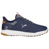 Men Puma Mens Golf Shoes< Ignite Elevate Wide Golf Shoes - Navy/ Silver