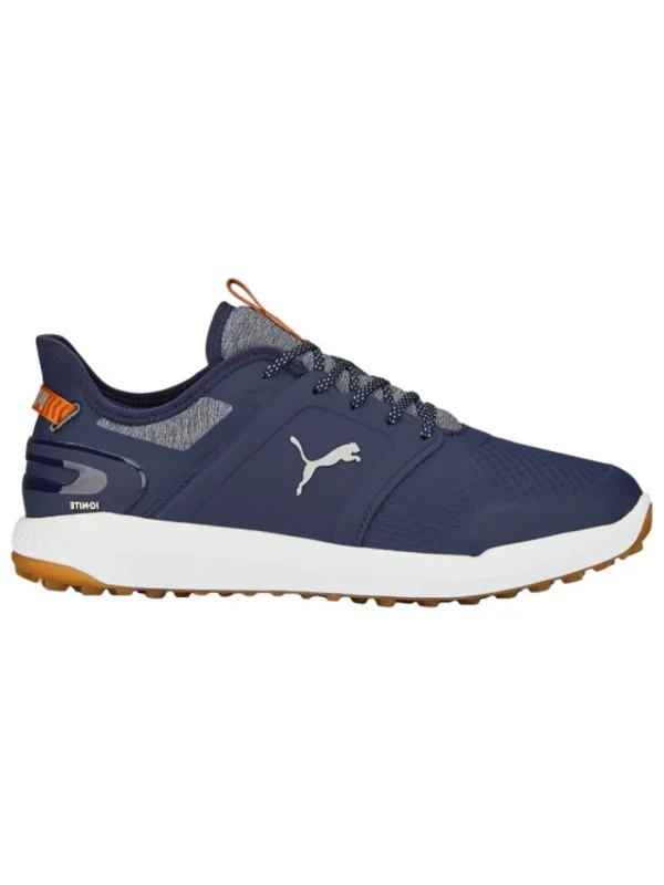 Men Puma Mens Golf Shoes< Ignite Elevate Wide Golf Shoes - Navy/ Silver