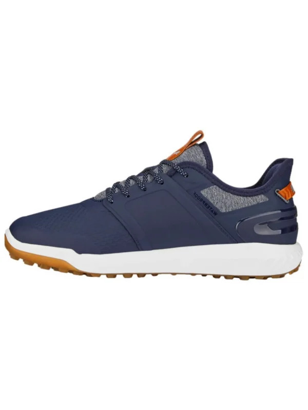 Men Puma Mens Golf Shoes< Ignite Elevate Wide Golf Shoes - Navy/ Silver