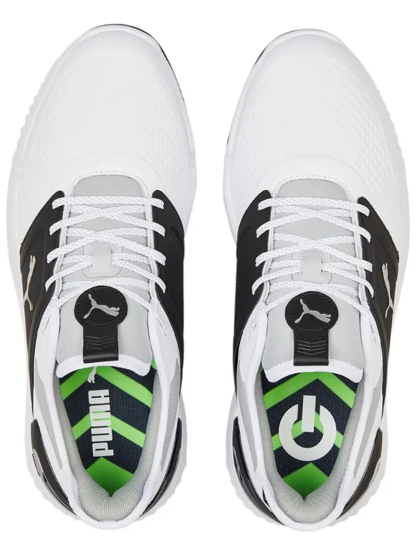 Men Puma Mens Golf Shoes< Ignite Elevate Wide Golf Shoes - White/ Black