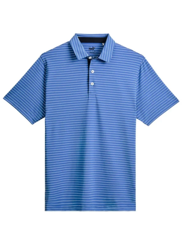 Kids Puma Shirts< Jr Boy'S Mattr Tucker Golf Polo - Festive Blue/White Glow