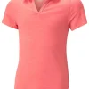 Kids Puma Shirts< Jr Girl'S Cloudspun Coast Golf Polo - Loveable Heather