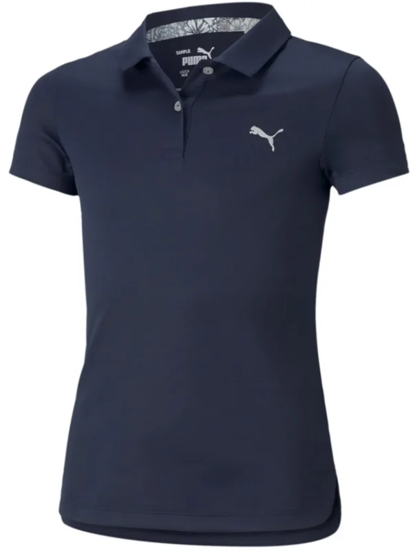 Kids Puma Shirts< Jr Girls Essential Golf Polo - Navy Blazer