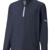 Kids Puma Outerwear< Junior Boys Gamer 1/4 Zip - Navy Blazer