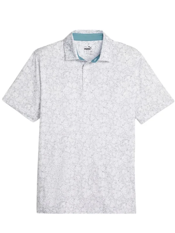 Men Puma Shirts< Mattr Caddy Polo - White Glow/Slate Sky