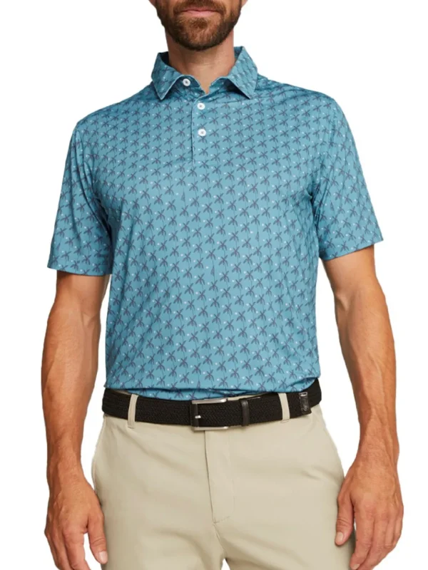 Men Puma Shirts< Mattr Palms Polo - Bold Blue/Slate Sky