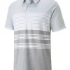 Men Puma Shirts< Mattr Track Golf Polo - High Rise/Quiet Shade Heather