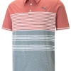 Men Puma Shirts< Mattr Track Golf Polo - Heartfelt/Evening Sky Heather