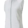 Women Puma Vests< Women'S Cloudspun Heather Full Zip Golf Vest - High Rise Heather