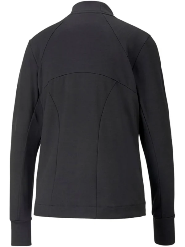 Women Puma Jumpers< Women'S Cloudspun Heather Full Zip Golf Jacket - Black Heather