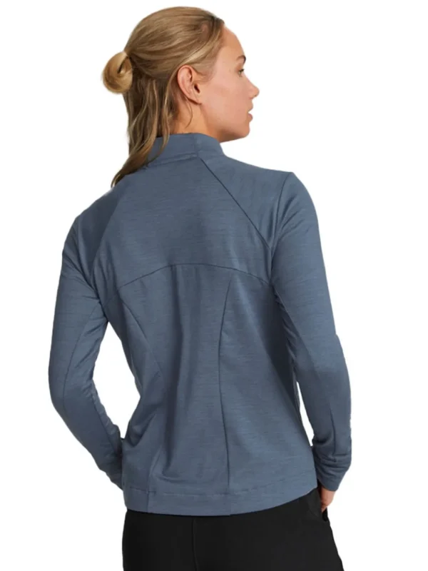 Women Puma Jumpers< Women'S Cloudspun Heather Full Zip Golf Jacket - Evening Sky Heather