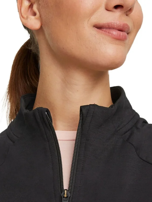 Women Puma Vests< Women'S Cloudspun Heather Full Zip Golf Vest - Black Heather