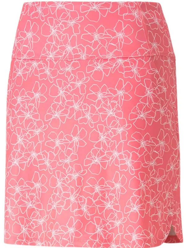 Women Puma Skorts & Dresses< Women'S Pwrmesh Island Flower Skort - Loveable/Bright White