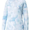 Women Puma Shirts< Women'S Youv Cloud Golf 1/4 Zip - Day Dream