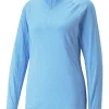 Women Puma Shirts< Women'S Youv Golf 1/4 Zip - Day Dream Heather