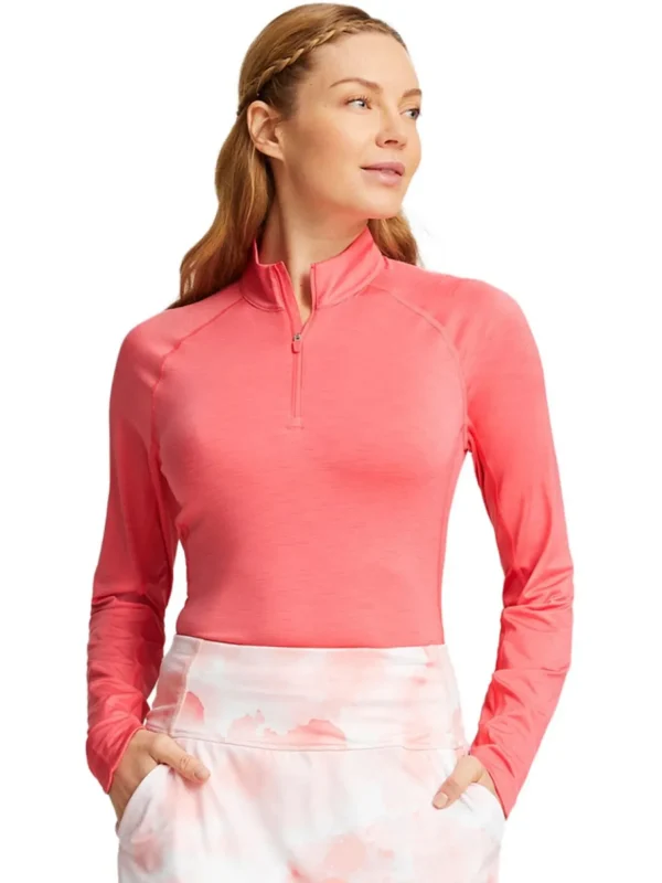 Women Puma Shirts< Women'S Youv Golf 1/4 Zip - Loveable Heather