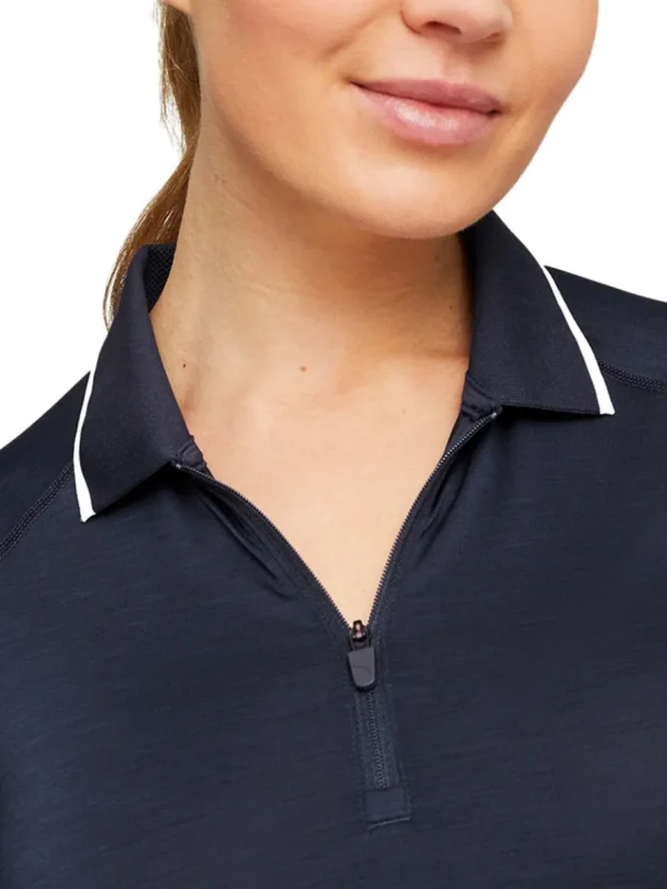 Women Puma Shirts< Women'S Youv Ls Golf Polo - Navy Blazer Heather