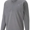 Men Puma Jumpers< X Arnold Palmer Cloudspun Castle Quarter-Zip - Quiet Shade Heather