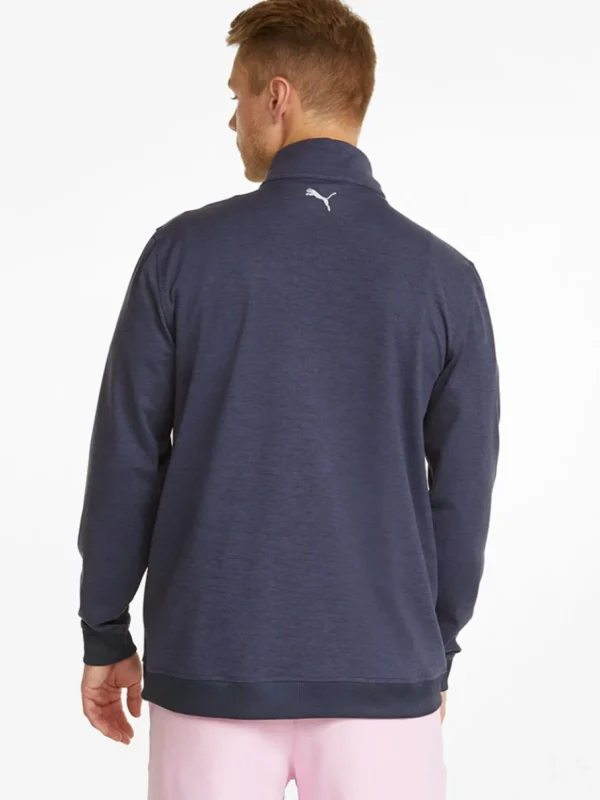 Men Puma Jumpers< X Arnold Palmer Cloudspun Castle Quarter-Zip - Navy Blazer Heather