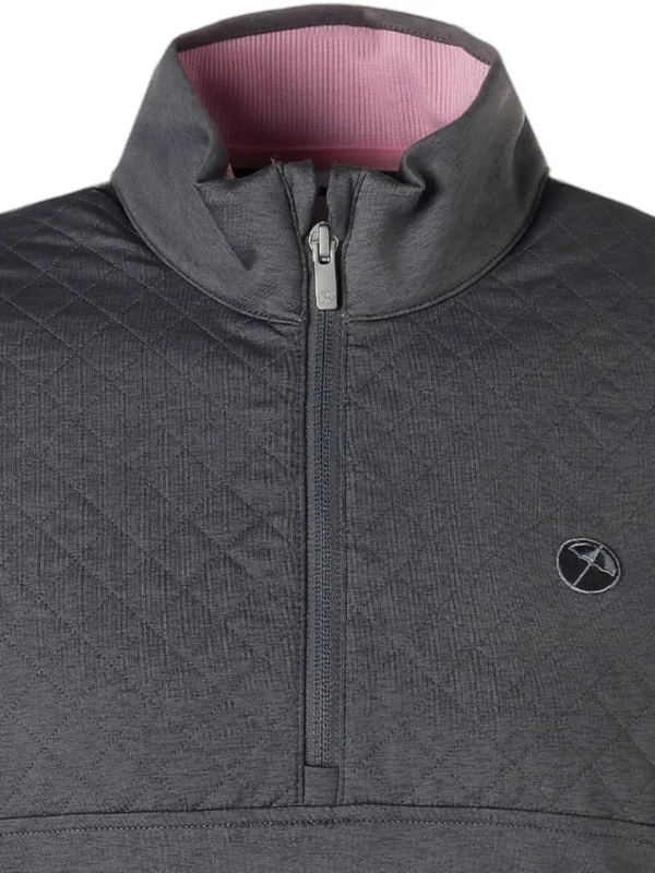 Men Puma Jumpers< X Arnold Palmer Cloudspun Castle Quarter-Zip - Quiet Shade Heather