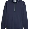 Men Puma Jumpers< X Liberty 1/4 Zip - Navy Blazer/Green Fog