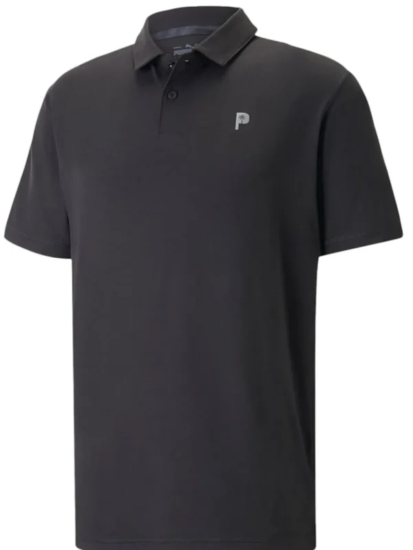 Men Puma Shirts< X Palm Tree Crew Golf Polo - Black