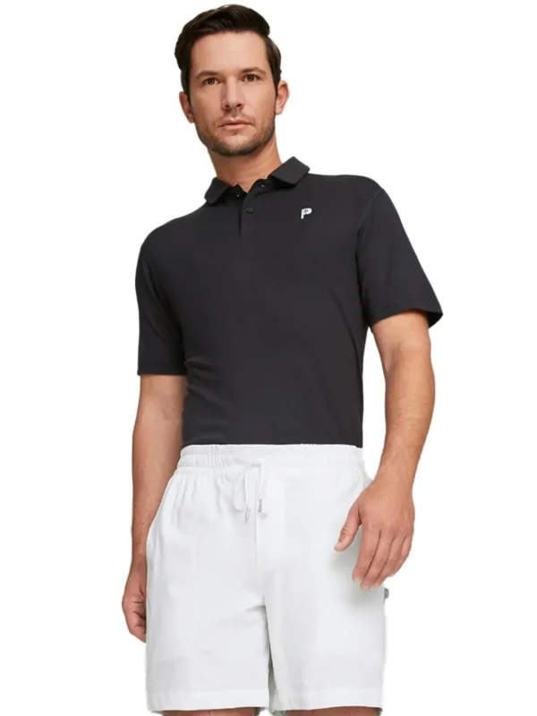 Men Puma Shirts< X Palm Tree Crew Golf Polo - Black