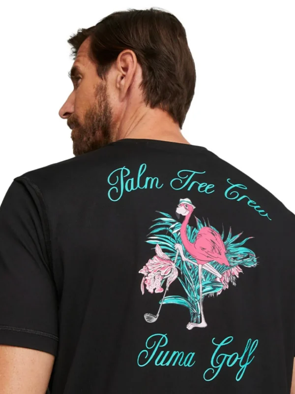 Men Puma Shirts< X Palm Tree Crew Graphic Tee - Black