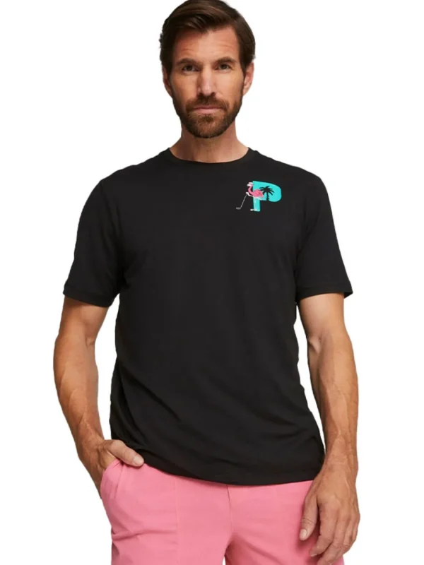 Men Puma Shirts< X Palm Tree Crew Graphic Tee - Black