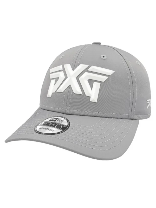 PXG Caps< 9Forty Faceted Logo Adjustable Strapback Cap - Grey