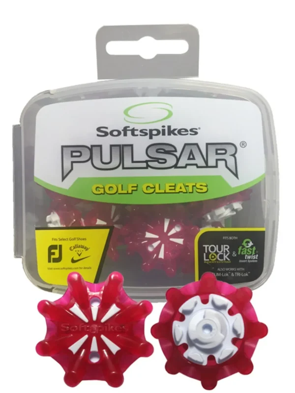 SoftSpikes Shoe Accessories< Pulsar Golf Cleats Tour Lock Red