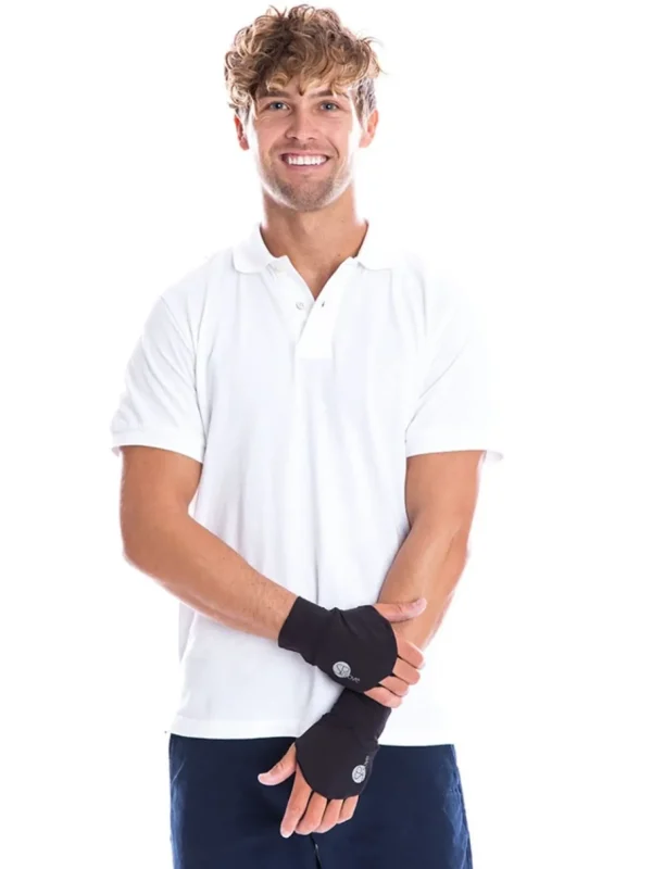 SParms Sleeves< Sun Protection Palmless Gloves - Black