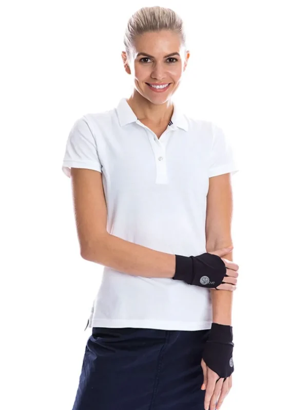 SParms Sleeves< Sun Protection Palmless Gloves - Black