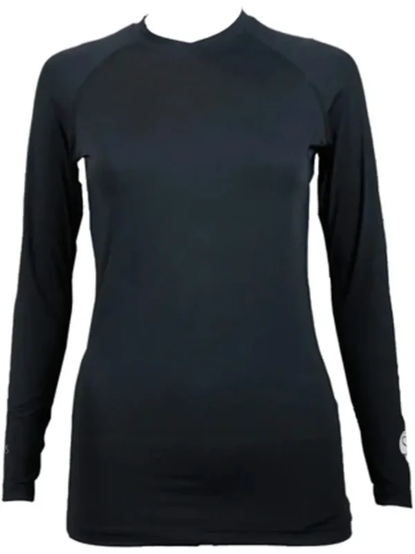 Women SParms Base Layers< Women'S Body Round Neck Sun Protection - Black