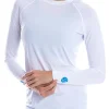 Women SParms Base Layers< Women'S Body Round Neck Sun Protection - White