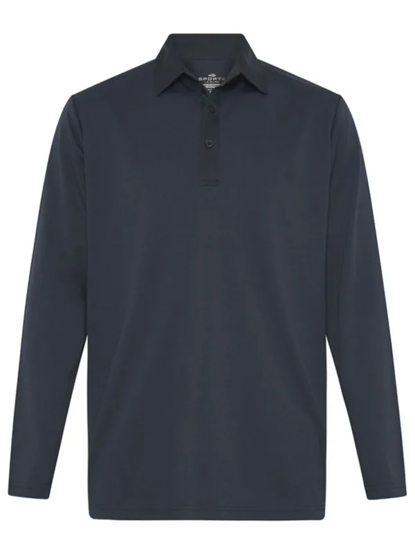 Men Sporte Leisure Shirts< Dri-Sporte Urban Mens Long Sleeve Polo - French Navy