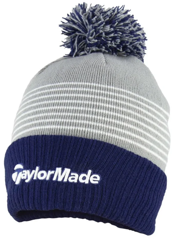 TaylorMade Beanies & Mitts< Bobble Beanie - Navy/Grey/White