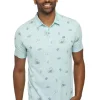 Men Travis Mathew Shirts< All The Tacos Polo - Heather Turquoise