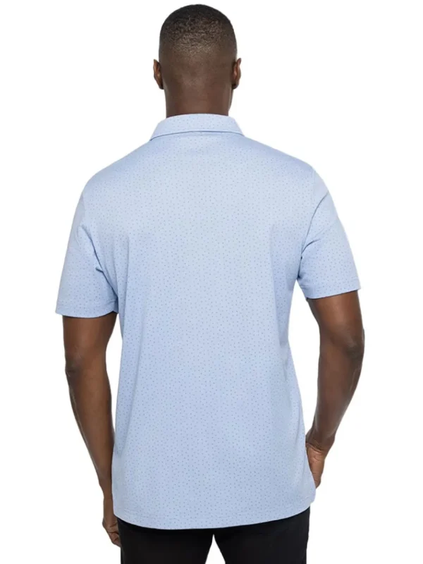 Men Travis Mathew Shirts< Carnaval Polo - Heather Blue Air Blue