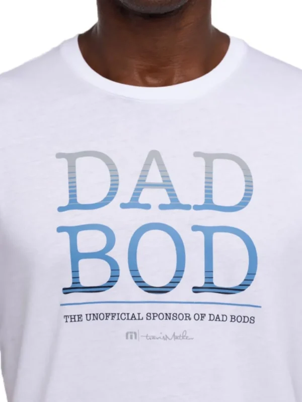 Men Travis Mathew Shirts< Dad Bod T-Shirt - White/Blue