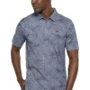 Men Travis Mathew Shirts< Dolphin Dive Polo - Heather Peacoat