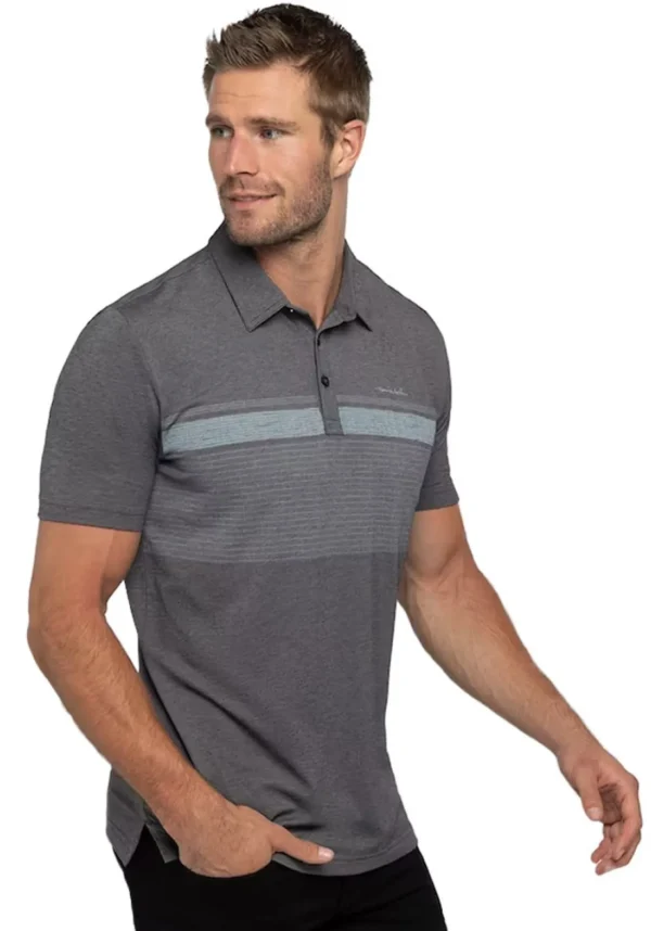 Men Travis Mathew Shirts< Endless Horizon Polo - Heather Dark Grey