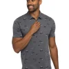 Men Travis Mathew Shirts< Ensenada Polo - Heather Dark Grey