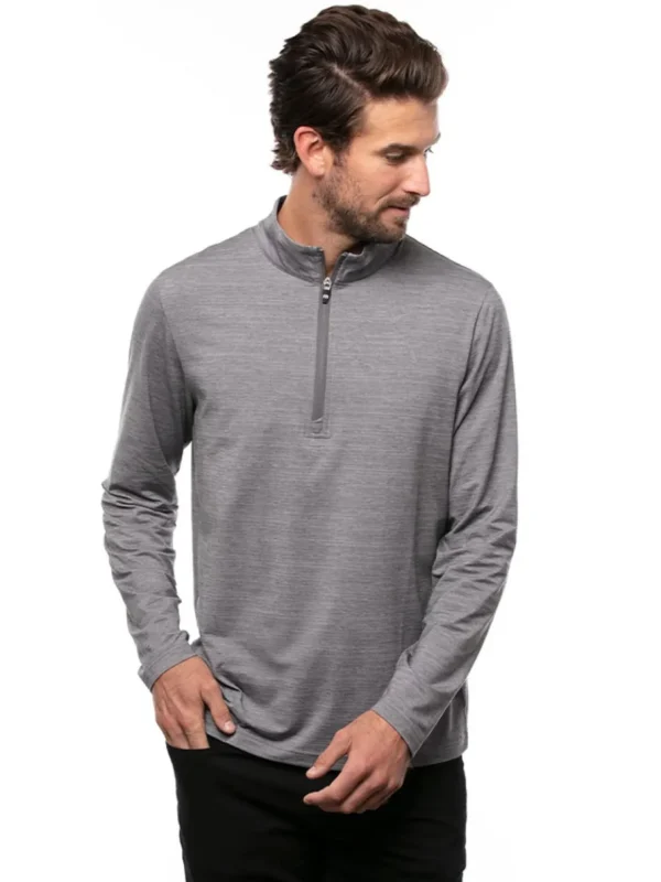 Men Travis Mathew Jumpers< Havasu 2.0 1/4-Zip - Sleet/Quiet Shade